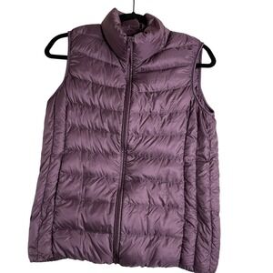 Uniqlo Vest Purple‎ Jacket Puffer Down Quilted Packable Outdoors Lightweight M